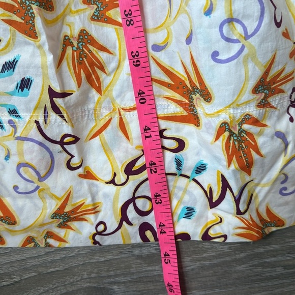 A.L.C. Clark Vibrant Multicolor Floral Strapless Cotton Midi Dress 4 - Picture 10 of 12